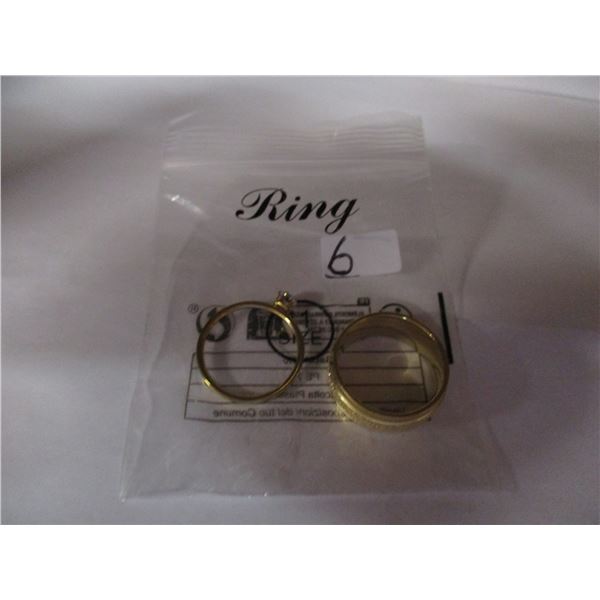 NEW:  GOLDTONE ENGAGEMENT & WEDDING RING (SIZE 7)