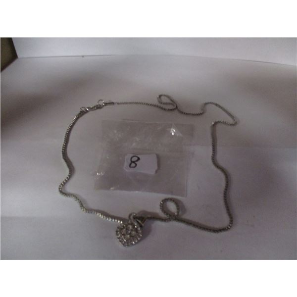 NEW:  18" NECKLACE WITH LARGE STONE