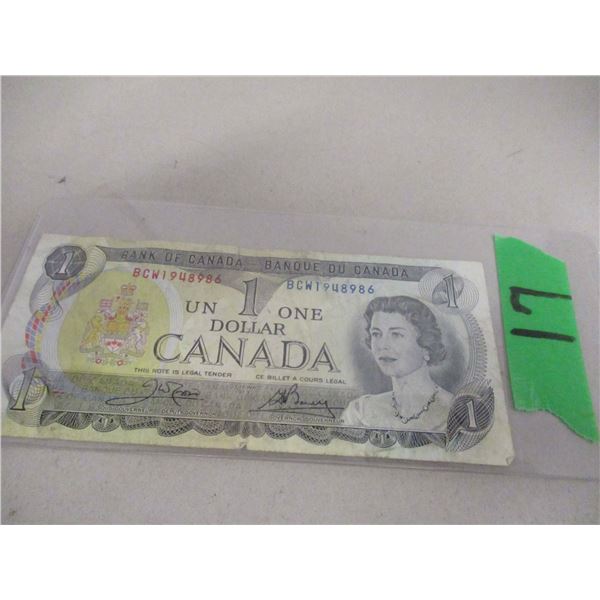 1973 CANADA $1 BILL