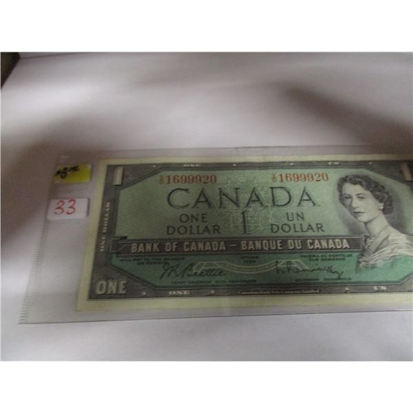1954 LAST OF CANADA DOLLAR BILLS
