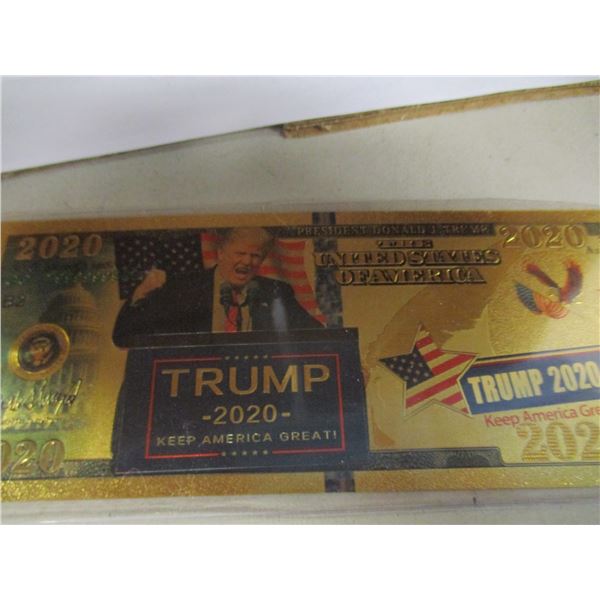 2020 .999999 GOLD KEEP AMERICA GREAT TRUMP BANK NOTE