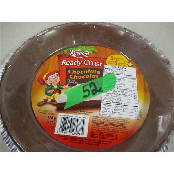 FREIGHT DAMAGE (AS IS):  REDI MADE CHOCOLATE GRAHAM PIE CRUST