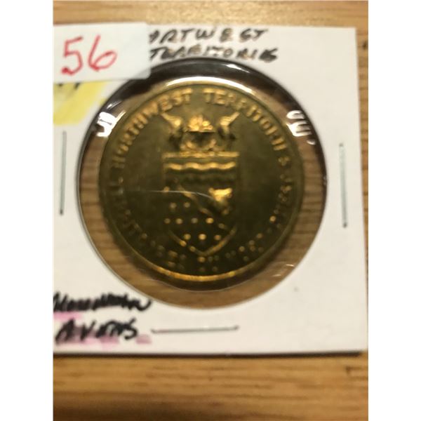 NORTHWEST TERRITORIES MOUNTAIN AVENSI DOLLAR STYLE COIN