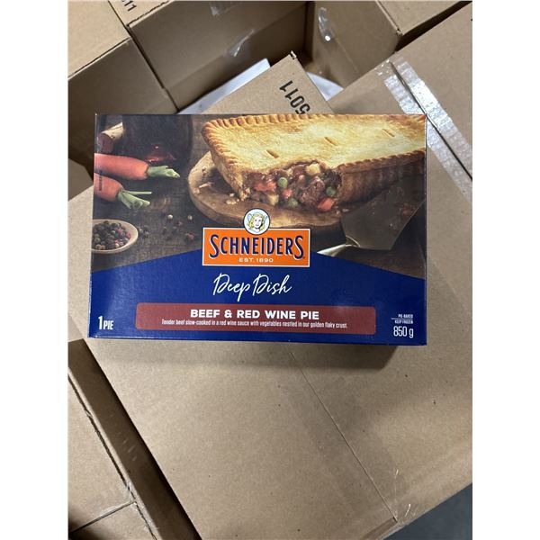 FROZEN:  SCHNEIDERS RED WINE & BEEF PIE (650G)