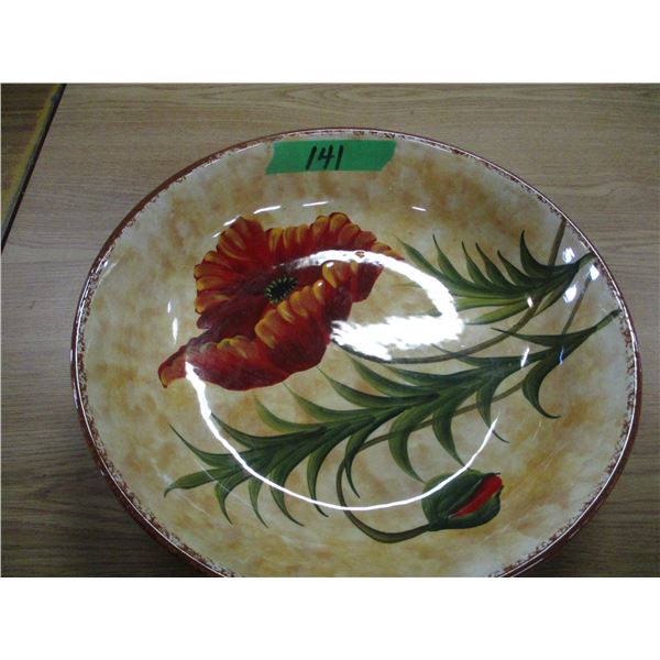 12" DECORATIVE BOWL (POPPY DESIGN)