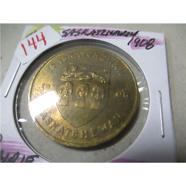 1905 SASKATCHEWAN PRAIRIE LILY DOLLAR SIZE COIN