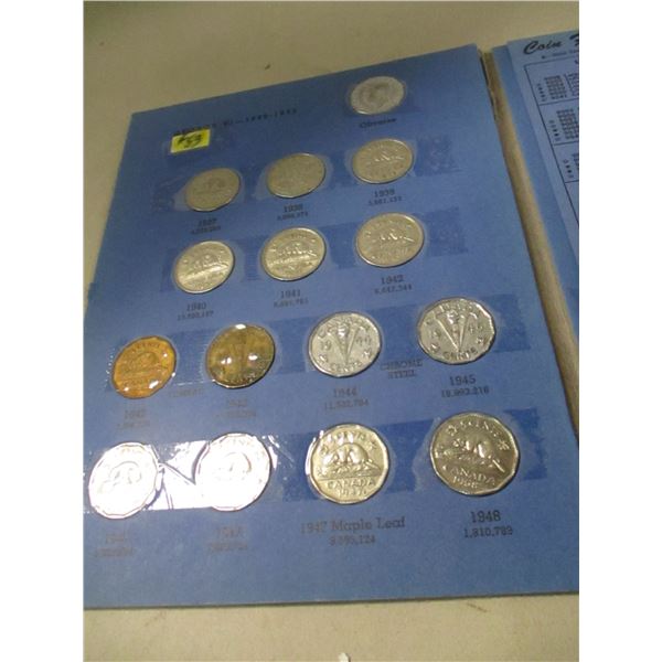 ALBUM OF 25 DIFFERENT DATE CANADA NICKELS