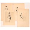 Image 1 : Intaglio Prints (4) 1 Signed by Fashion Designer 20th C. [180902]