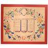 Image 1 : Hand Colored Poem with Floral Border, c. 1800s [180910]
