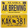 Image 1 : AK Brewing & Official Alaska License Plates [197286]