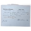 Image 1 : Mayfield Murder Trial Witness Certificate, Carson City, Nevada Territory Signed by Nye [192813]