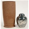 Image 2 : Hand Spun Bird Vase & Metal Bird Pattern Container [197103]