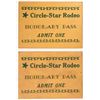 Image 1 : Rodeo Tickets Circle Star (2) Undated [186862]