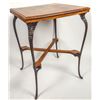 Image 1 : Oak Table with Wrought Iron Legs, Vintage [196663]