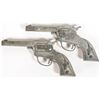 Image 2 : Two Hubley "Tex" cap pistols with rubber Holsters and Belt [196975]