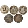 Image 1 : Seated Liberty Quarters (5) [197838]