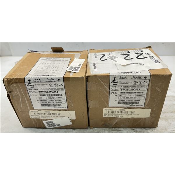 (2) Hammond Power Solutions #SP250MQMJ Sparton Transformers