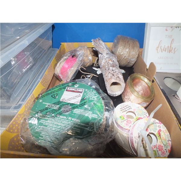 Assorted Wedding Picture Frames and Ribbon