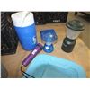 Image 2 : Tote Of Assorted Rain Gear & Camping Lights
