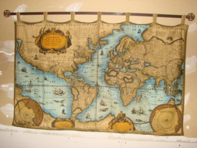 Fabric 1492 Christopher Columbus Map fabric-1492-christopher-columbus-map