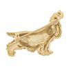 Image 3 : 14K Gold Detailed Textured Florentine Cocker Spaniel Dog w/ Ruby Eye Pin Brooch