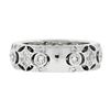 Image 6 : Solid 18K White Gold 0.76 ctw Star Pave & Bezel Diamond Open Work Wide Band Ring