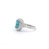 Image 3 : Fashion Blue Zircon & Diamond Halo Ring
