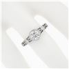 Image 3 : Parade 18k White Gold Bezel Set .87 ctw Diamond Solitaire Milgrain Open Work Rin