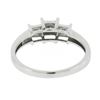 Image 6 : 14k White Gold 0.22 ctw Round Prong Diamond Squared Setting 3 Stone Promise Ring