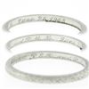 Image 8 : Antique Art Deco Tiffany & Co. Platinum Engraved Work Eternity Wedding Band Ring