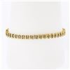 10K Gold 6.75" Round Fancy Light Champagne Diamond "S" Link Line Tennis Bracelet