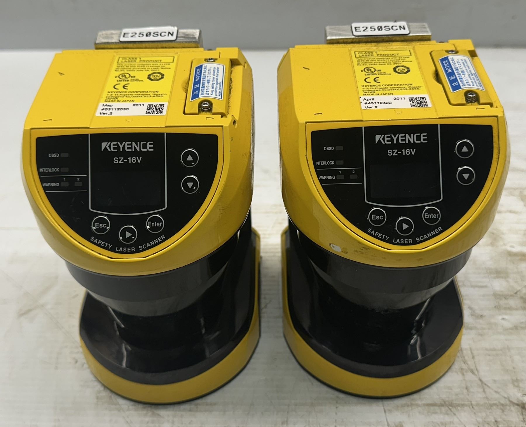 (2) Keyence #SZ-16V Safety Laser Scanners
