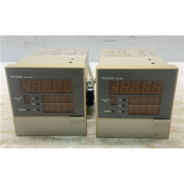 (2) Keyence #RV3-55B Analog Signal Controllers