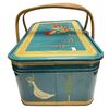 Image 2 : Vintage Tin Picnic Basket Made In USA