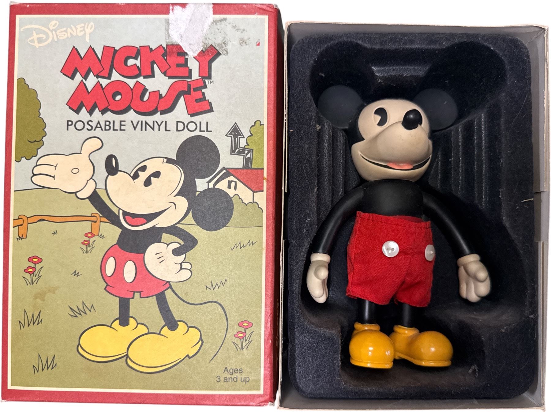 Disney Mickey Mouse Posable Vinyl Doll Retro Collection