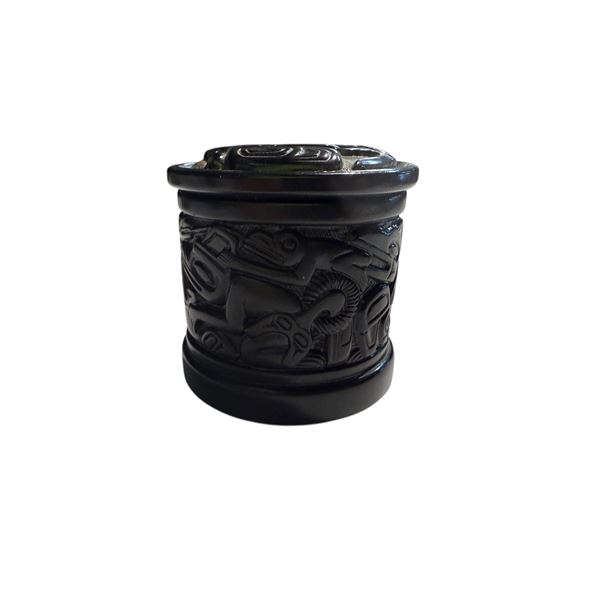 First Nations Resin Lidded Container