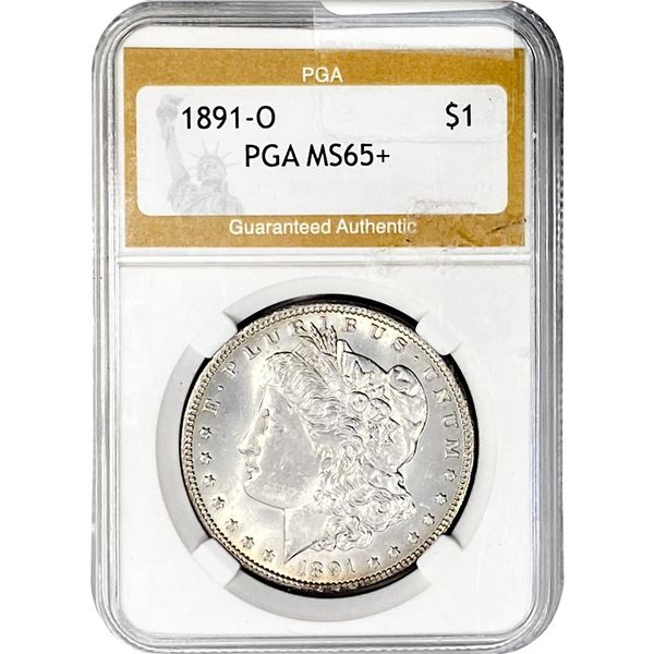 1891-O Morgan Silver Dollar PGA MS65+
