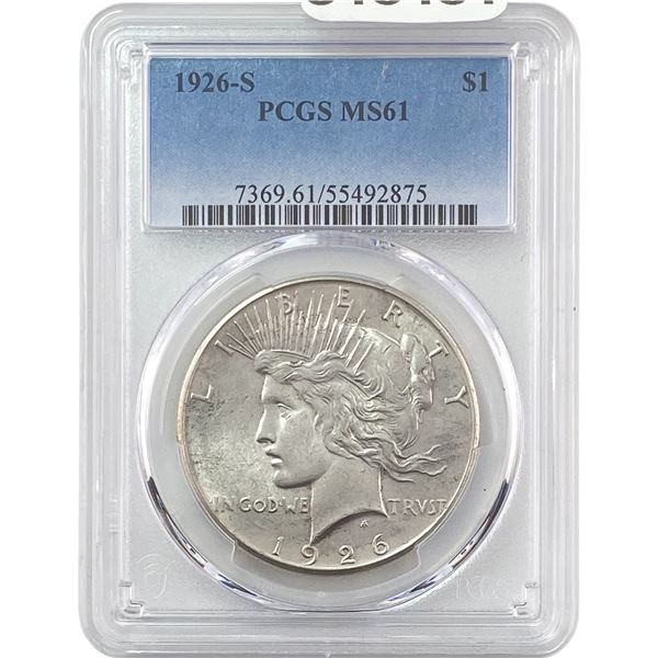 1926-S Silver Peace Dollar PCGS MS61