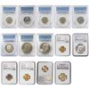 Image 1 : 1956-2010 High Grade US Type Coin Lot [14 Coins] PCGS/NGC MS/PR64-67