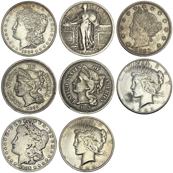 1865-1925 High Grade US Type Coin Lot [8 Coins]