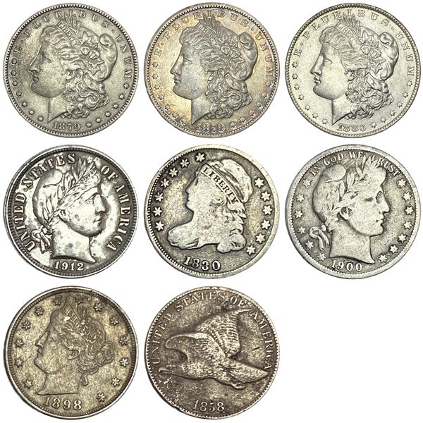 1858-1912 High Grade US Type Coin Lot [8 Coins]