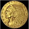 1908 Indian Head $5 Gold Half Eagle NEARLY UNCIRCULATED
