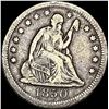 1850-O Silver Seated Liberty Quarter LIGHTLY CIRCULATED