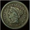 1850 Braided Hair Large Cent LIGHTLY CIRCULATED