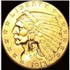 1913 Indian Head $2.50 Gold Quarter Eagle UNCIRCULATED