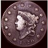 1820 Coronet Head Large Cent LIGHTLY CIRCULATED