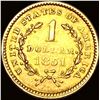 Image 2 : 1851 Gold $1 Type 1 CLOSELY UNCIRCULATED