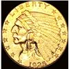 1925-D Gold $2.50 Indian Head Quarter Eagle CHOICE AU