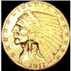 1911 Indian Head Gold $2.50 Quarter Eagle CLOSELY UNCIRCULATED