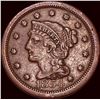 Image 1 : 1854 Braided Hair Large Cent CLOSELY UNCIRCULATED